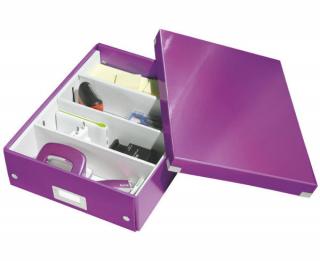 Organizační krabice Click-N-Store A4 fialová