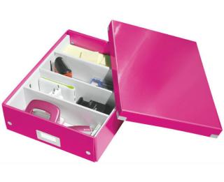 Organizační krabice Click-N-Store A4 růžová