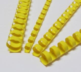 Plastové hřbety 12,5 žluté 100ks