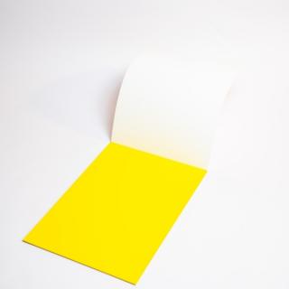 Popisovatelné fólie elektrostatické Symbioflipcharts 500x700 mm žluté, 25ks