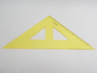 Trojúhelník s kolmicí žlutý