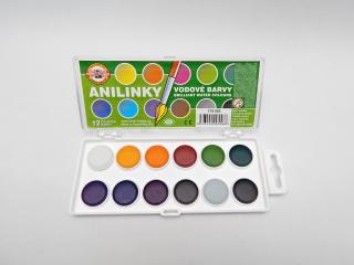 Vodové barvy ANILINKY, 12 barev