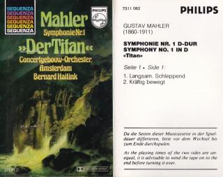 MAHLER GUSTAV - Symphonie Nr.1, Der Titan - MC / BAZAR