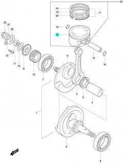 [14] Píst / verze DLX (FIG07) - Hyosung 450 Sport