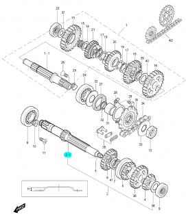 [2-1/b] Hřídel (FIG15) - Hyosung GV 250