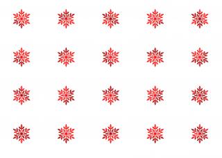 Sugar Stamp (obrázky na pusinky) - Vánoční vločky červené 2