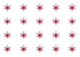 Sugar Stamp (obrázky na pusinky) - Vánoční vločky červené