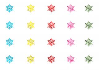 Sugar Stamp (obrázky na pusinky) - Vánoční vločky mix barev