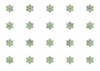 Sugar Stamp (obrázky na pusinky) - Vánoční vločky zelené