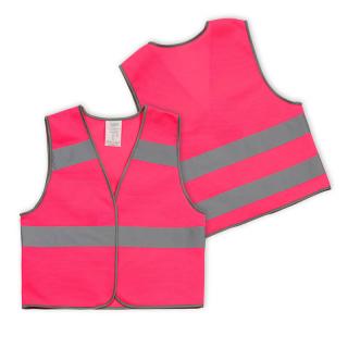 Dětská reflexní vesta - růžová 50x55cm