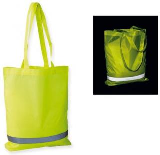 Šusťáková taška s reflexním pruhem -žlutá