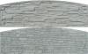 Betonový panel oblouk velký oboustranný štípaný kámen 200 x 50-66 x 4,5 cm - přírodní