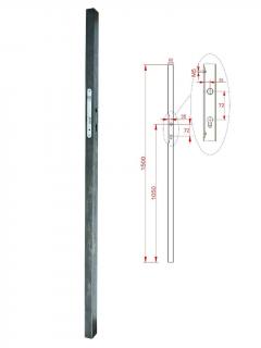 KZK Profil 60x40x1,5mm se zámkem Výška v mm:: H-1500 mm