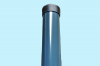 Plotový sloupek DAMIPLAST® poplastovaný Zn + PVC 48x1,5 mm,  šedý, výška dle výběru Délka v mm:: 1800