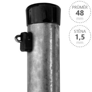 Plotový sloupek IDEAL zinkovaný, držák napínacího drátu, průměr 48/1,5mm Délka v mm:: 3000 mm