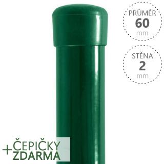 Sloupek Ideal Zn+PVC 60x2,0 mm, různé délky, zelený Délka v mm:: 4900 mm