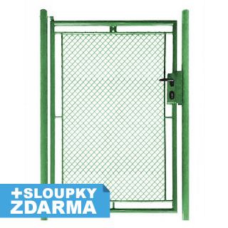 Zahradní branka celovýplet š.1250 mm - příprava na FAB vč. sloupků, ZELENÁ Výška v mm:: 1800