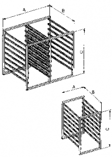 Držák gastronádob pro 1x1/1 GN