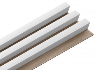 Dřevěný obklad - LINEA 3 bílá