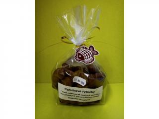 Medové perníčky nezdobené 150 g  Medový perník. Ruční práce. Handicraft. Tvar: Rybička, Velikost: Mini