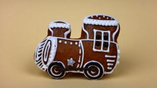 ZDOBENÝ PERNÍK - VÁNOČNÍ + varianty  Medový perník. Ruční práce. Handicraft. Obchodní název: Mašinka 15 g (bez barviv)