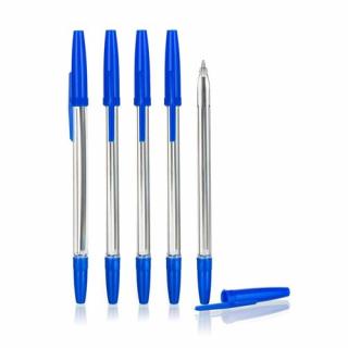 Kuličkové pero jednorázové 5 ks modrá