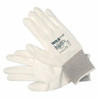 Pracovní rukavice nylon/PU bílé