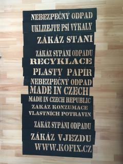 ŠABLONY - VAROVACÍ Velikost znaku v mm: 200