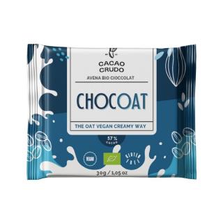 Cacao Crudo - Hořká čokoláda s ovsem, 57%, Raw & Bio 30 g