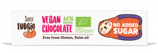 Čokoláda 62% bez přidaného cukru, bio, vegan – Super Fudgio, 40g