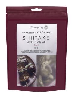 Japonské sušené houby shiitake, bio – Clearspring, 40g