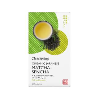 Japonský bio zelený čaj Sencha a Matcha, bio – Clearspring, 20 sáčků