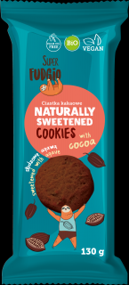 Kakaové sušenky (přirozeně slazené)  bio, vegan – Super Fudgio, 130 g