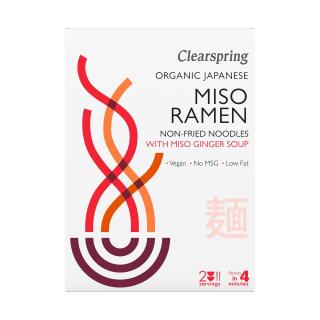 Miso Ramen - Japonská nudlová polévka s miso a zázvorem, bio – Clearspring, 2 x 105g