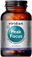 Peak Focus, bio (60 kapslí) - Viridian