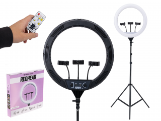 18" (46cm) kruhové ringlight led světlo s 2,6m stativem  Výkon 70W, dálkový ovladač, brašna