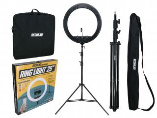 25" kruhové ring light led světlo určeno k focení video i makeup  105W výkon, průměr 64cm, extra pevný stativ 2,5m