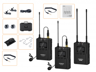 Comica Audio CVM-WM200II (A)  Dosah 120 metrů, Stereo podpora, USB-C port