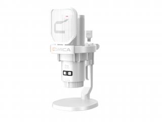 Comica Audio EJoy Uni Pro USB bezdrátový kondenzátorový mikrofon s RGB ovládáním  Bílá varianta Bílá