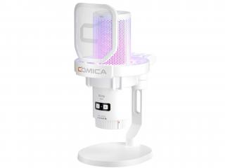 Comica Audio EJoy Uni USB kondenzátorový mikrofon s RGB ovládáním Bílá