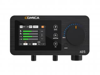 Comica Audio LINKFLEX AD5 přenosná 4x4 Dual USB-C Audio zvuková karta pro počítače a smartphone