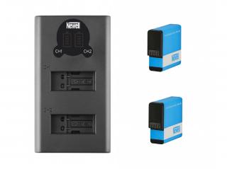 Dvoukanálová nabíječka a dvě baterie AABAT-001 Newell DL-USB-C pro GoPro Hero 5
