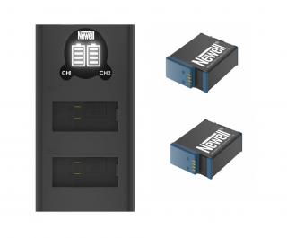 Dvoukanálová nabíječka a dvě baterie AHDBT-901 Newell CL-USB-C pro GoPro 9 a 10