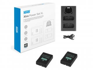 Dvoukanálová nabíječka a dvě baterie EN-EL14 / EN-EL14A Newell DL-USB-C pro Nikon