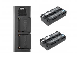 Dvoukanálová nabíječka a dvě baterie NP-F570 Newell DL-USB-C pro Sony