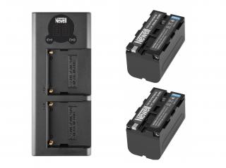 Dvoukanálová nabíječka a dvě baterie NP-F770 Newell DL-USB-C pro Sony