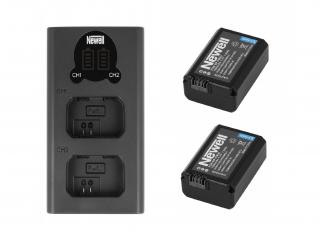 Dvoukanálová nabíječka a dvě baterie NP-FW50 Newell DL-USB-C pro Sony
