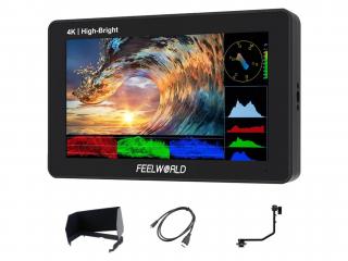 Feelworld F6 PlusX 5,5" 4K HDMI dotykový kamerový monitor (3D LUT)  1600 nitů, USB-C napájení