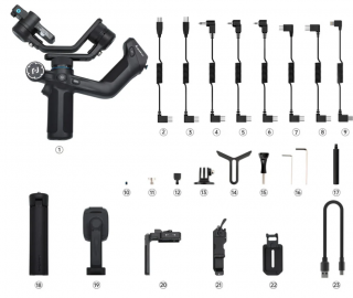 Feiyu SCORP Mini 2 - gimbal pro bezzrcadlovky, smartphone, akční kamery  Nosnost až 1,2 kg - nejnovější model 2024 Základní