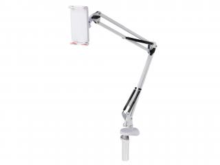 Flexibilní rameno pro tablety a smartphony se sponou na stůl (Bílá)